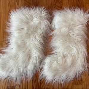 Wondershop Fluffy White Faux Fur Christmas Stockings set of 2